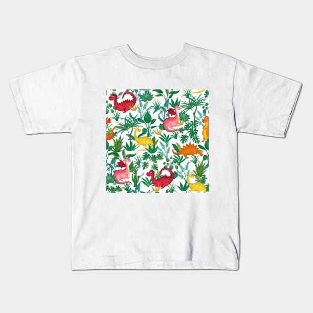 Dino Safari Kids T-Shirt by Unalome_Designs